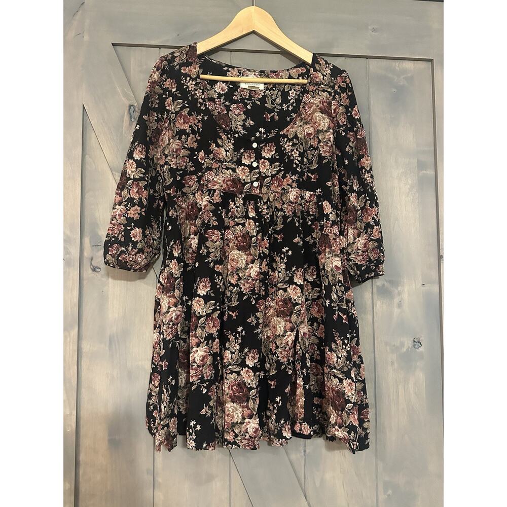Denim & Supply Ralph Lauren Women's M Babydoll Granola Floral Dress Cottagecore